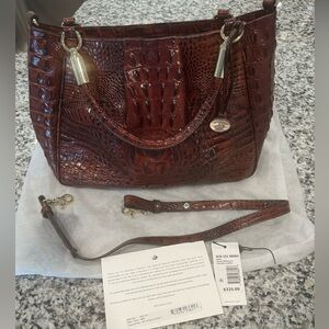 Brahmin Pecan Genuine Leather hand bag